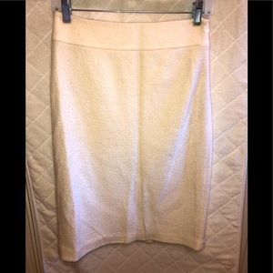 Banana Republic Cream Textured Pencil Skirt NWOT